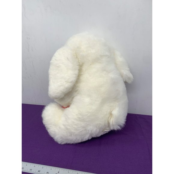 Goffa 14 Inch White Easter Bunny Carrot Embroidered Feet Bag with Pink Blue Teal - Picture 9 of 16